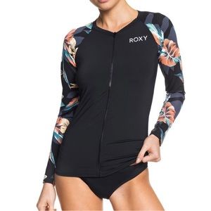 Roxy Fashion Long Sleeve Zip-Up UPF 50 Rashguard